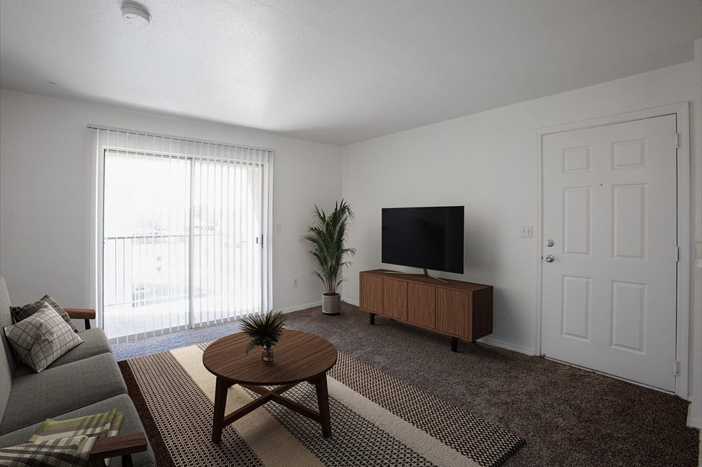 Living Room 3 Bedroom Floorplan at Aspen Ridge Apartments in Albuquerque New Mexico